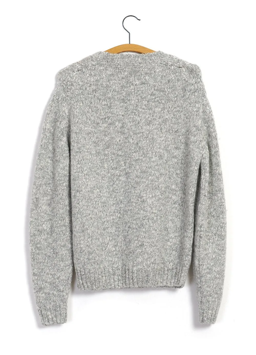 MATTIAS | Knitted Crew Neck Sweater | Smoke