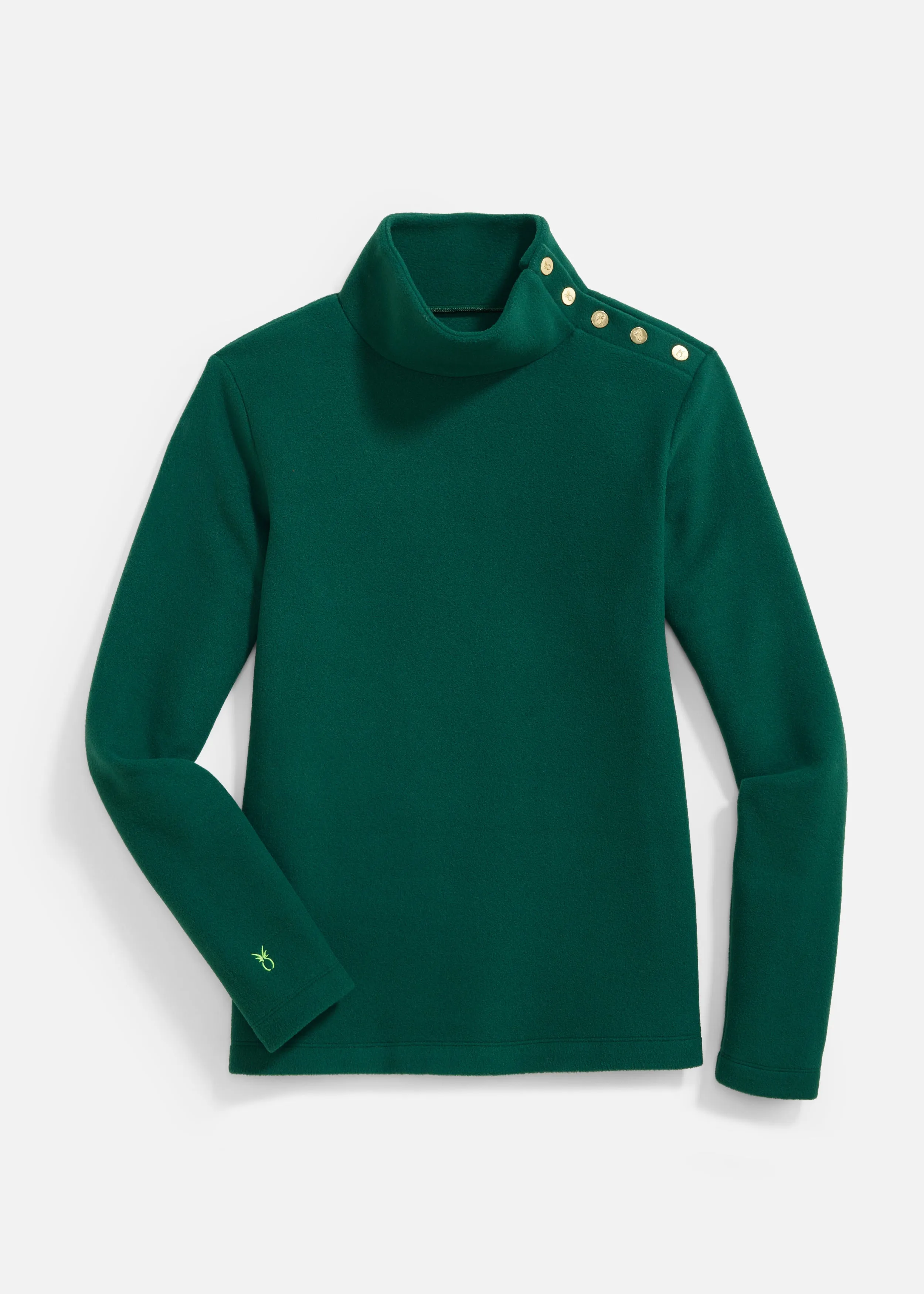 Meadow Greenpoint Turtleneck in Vello Fleece (Emerald)