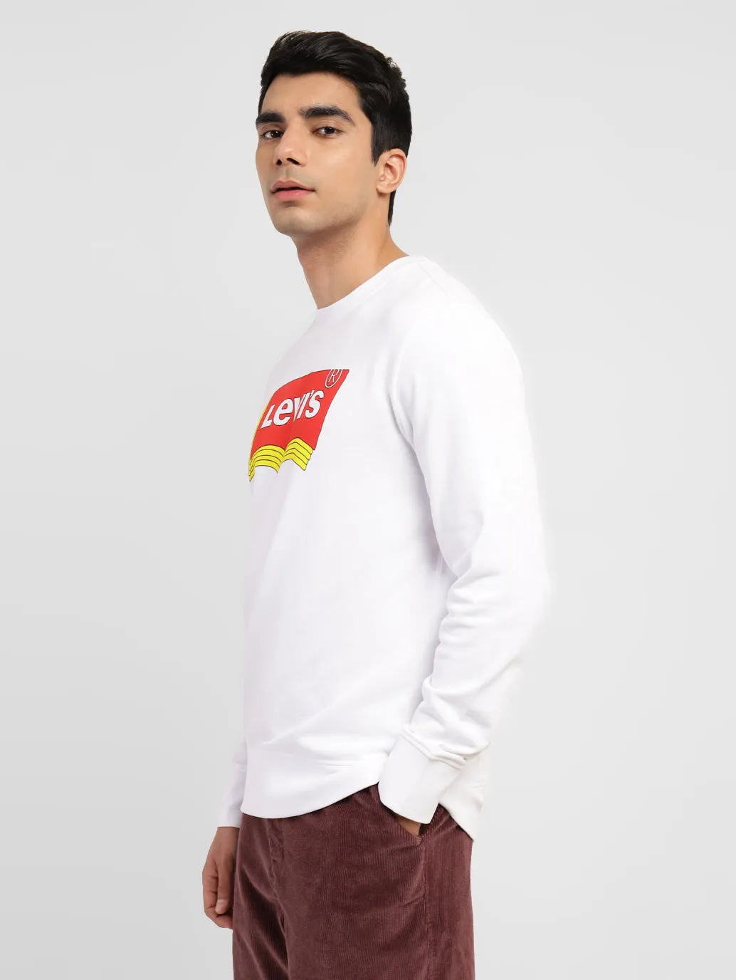 Men's Brand Logo Crew Neck Sweatshirt