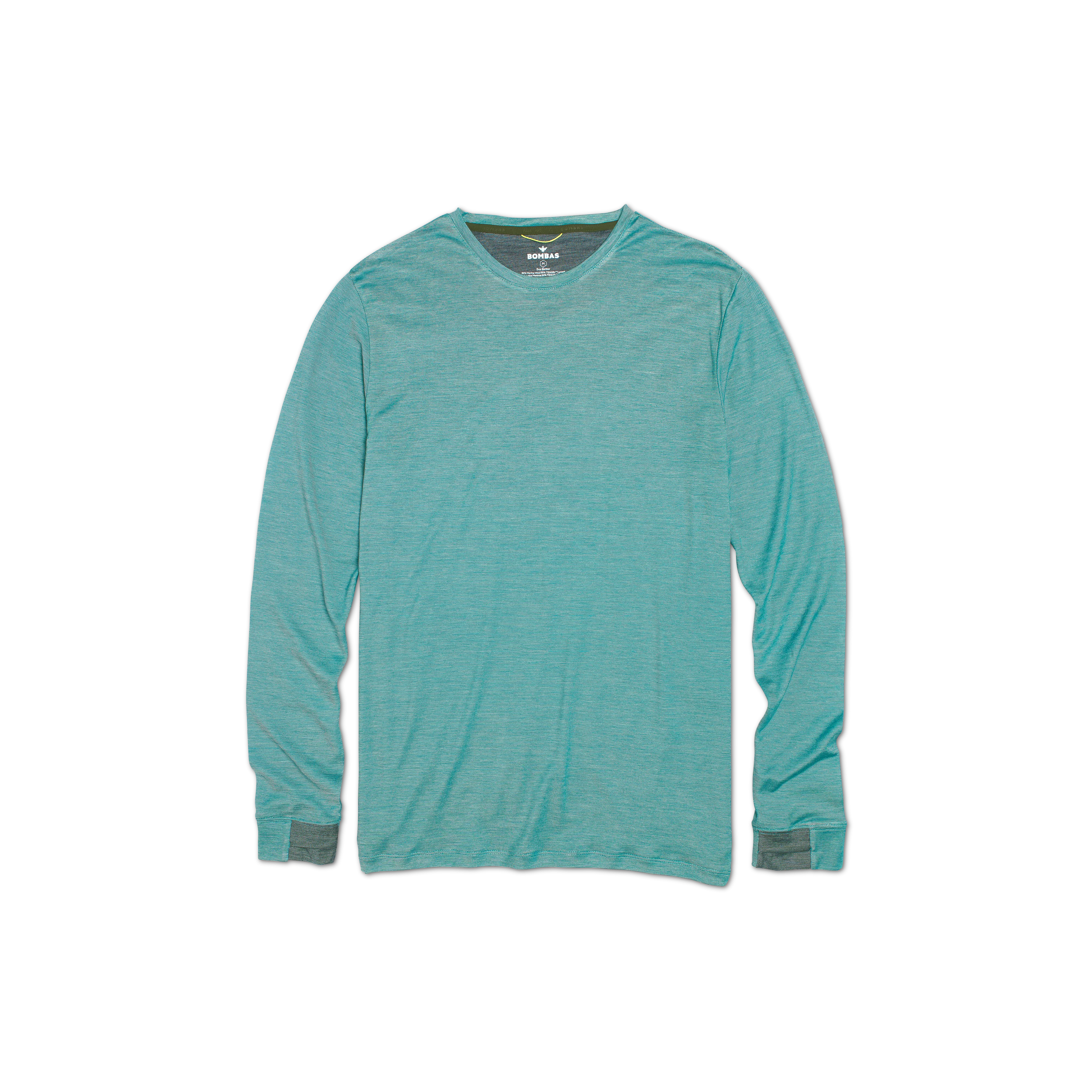 Men's Merino Wool Blend Crew Neck Long Sleeve T-Shirt