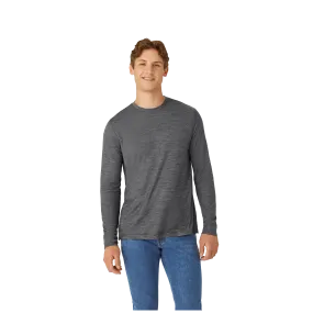 Men's Merino Wool Blend Crew Neck Long Sleeve T-Shirt