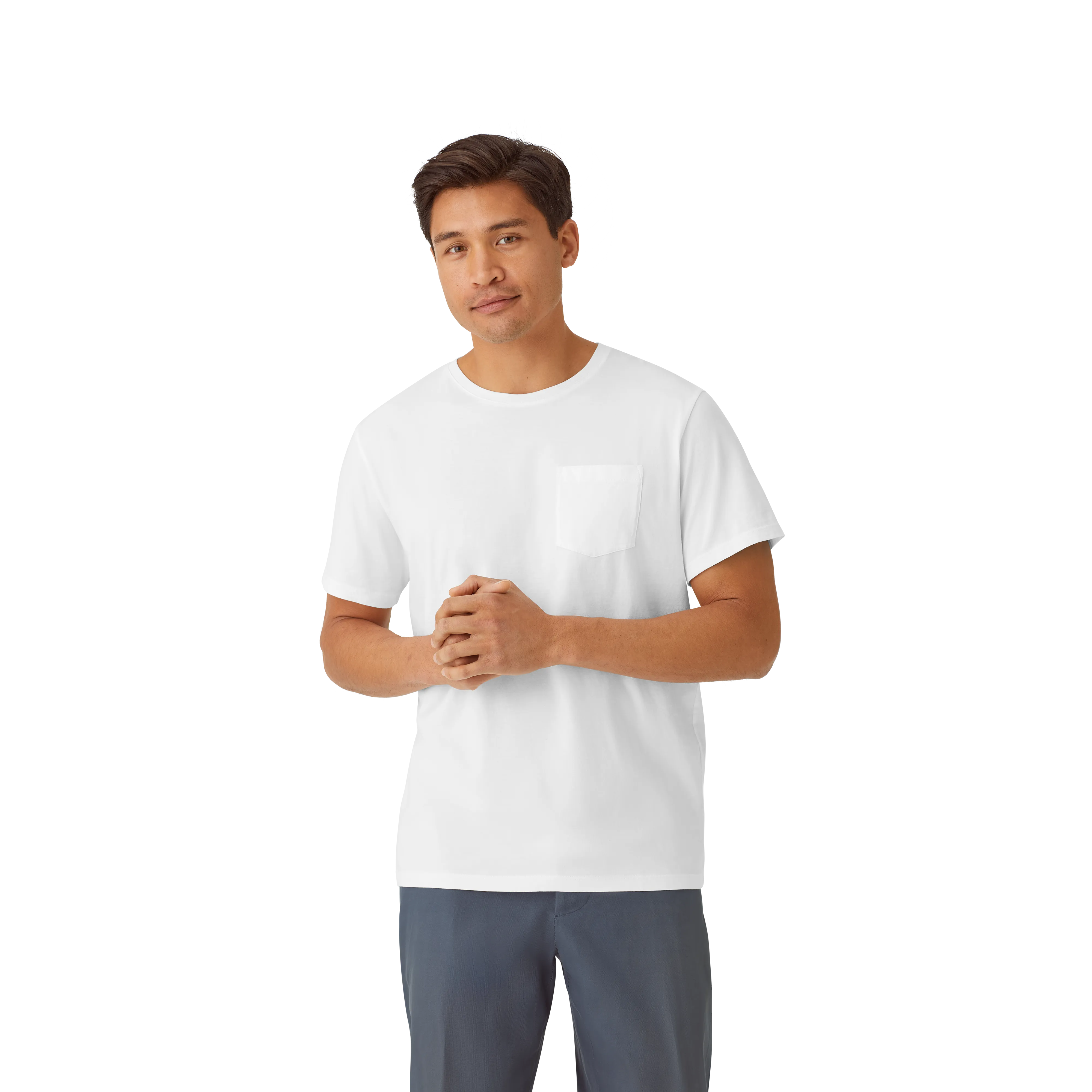 Men's Pima Cotton Pocket Crew Neck T-Shirt 6-Pack