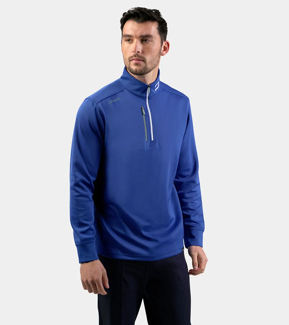 MEN'S ULTRA BLEND GOLF MIDLAYER 1/4 ZIP - BLUE