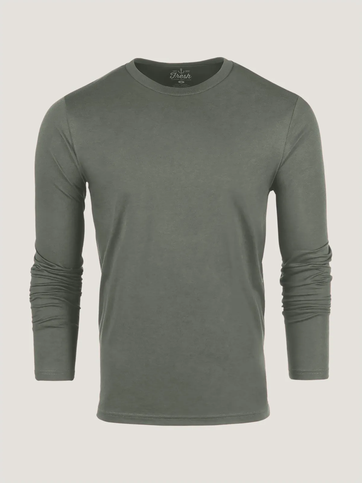 Mercury Green Long Sleeve Crew Neck