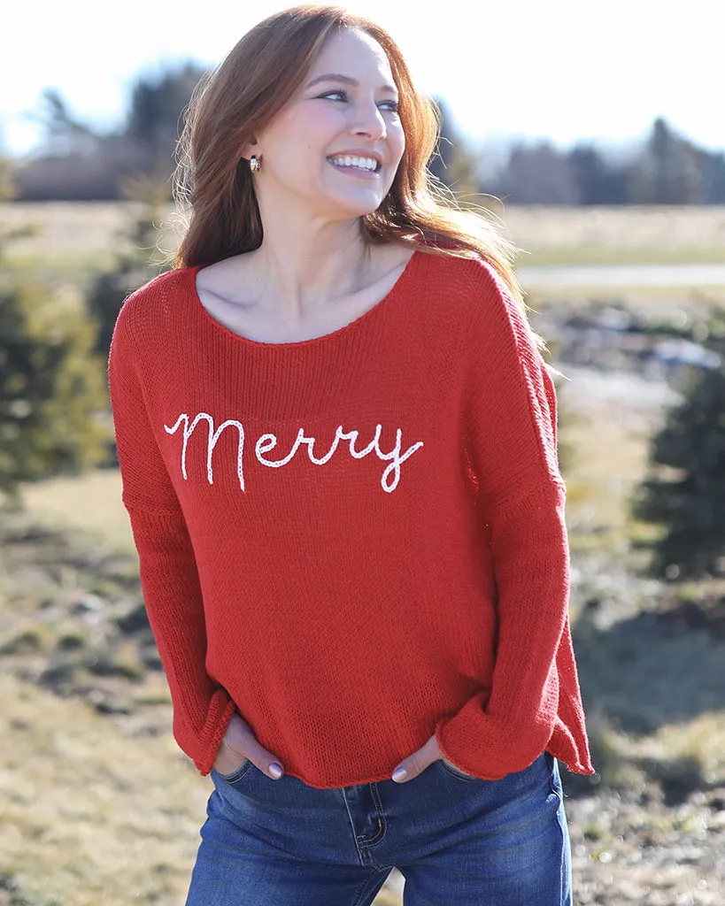 MERRY EMBROIDERED CREW COTTON