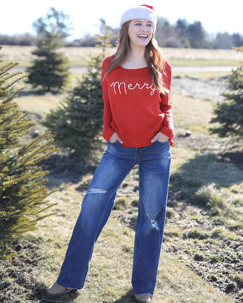 MERRY EMBROIDERED CREW COTTON