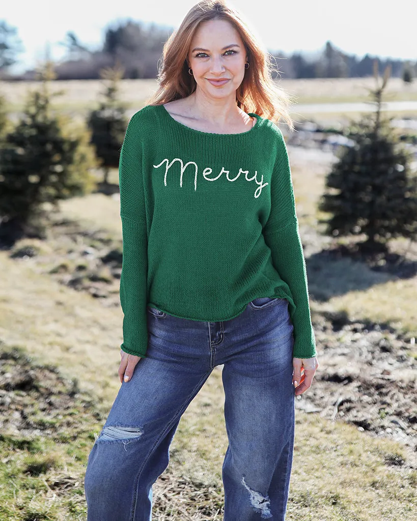 MERRY EMBROIDERED CREW COTTON