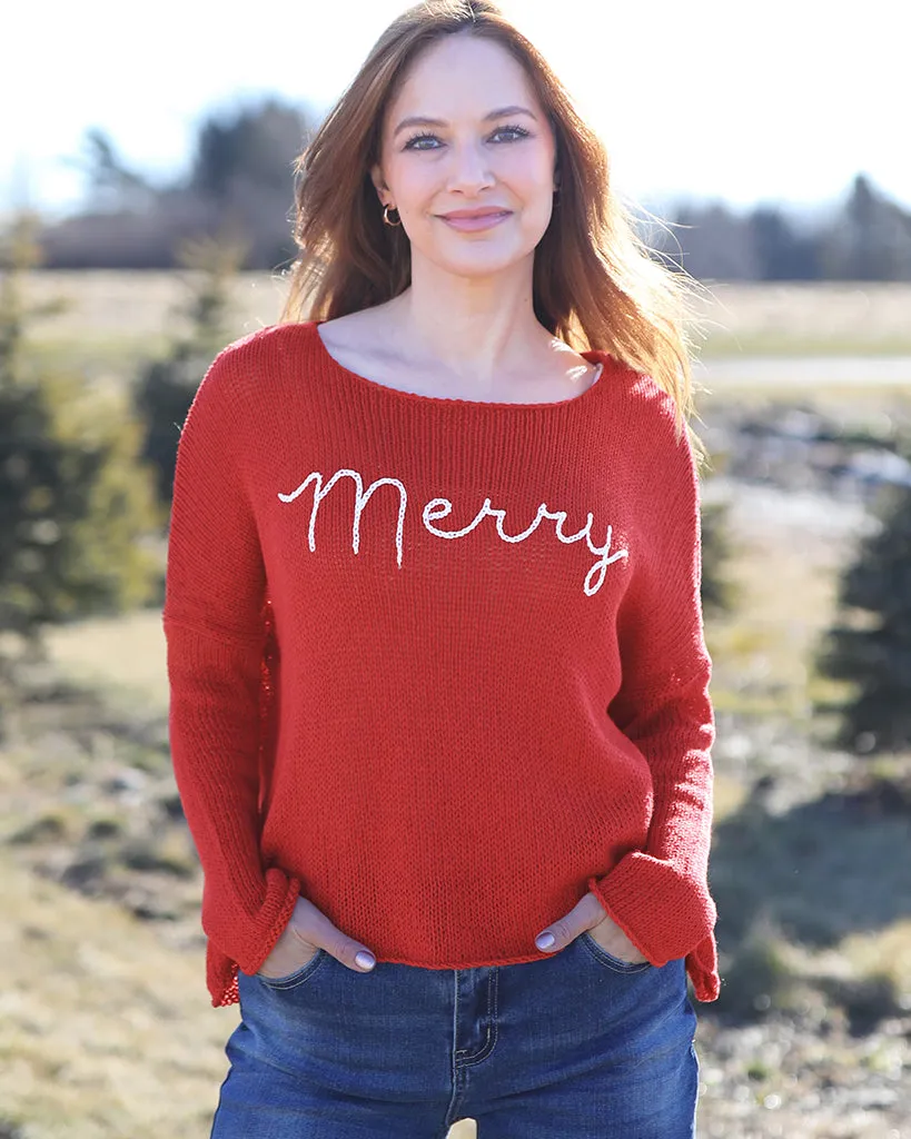 MERRY EMBROIDERED CREW COTTON