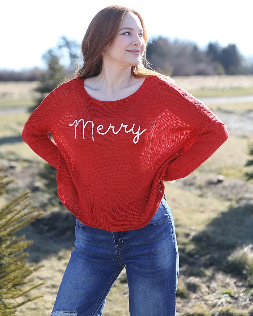 MERRY EMBROIDERED CREW COTTON