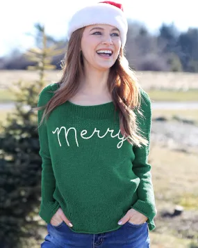 MERRY EMBROIDERED CREW COTTON