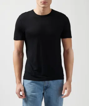 Modal Jersey Crew Neck Tee - Black