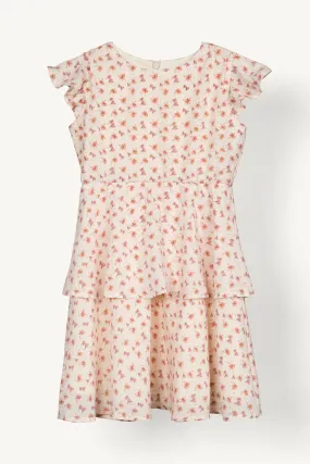 Narjis Chiffon Dress - Pink Floral (Girls)