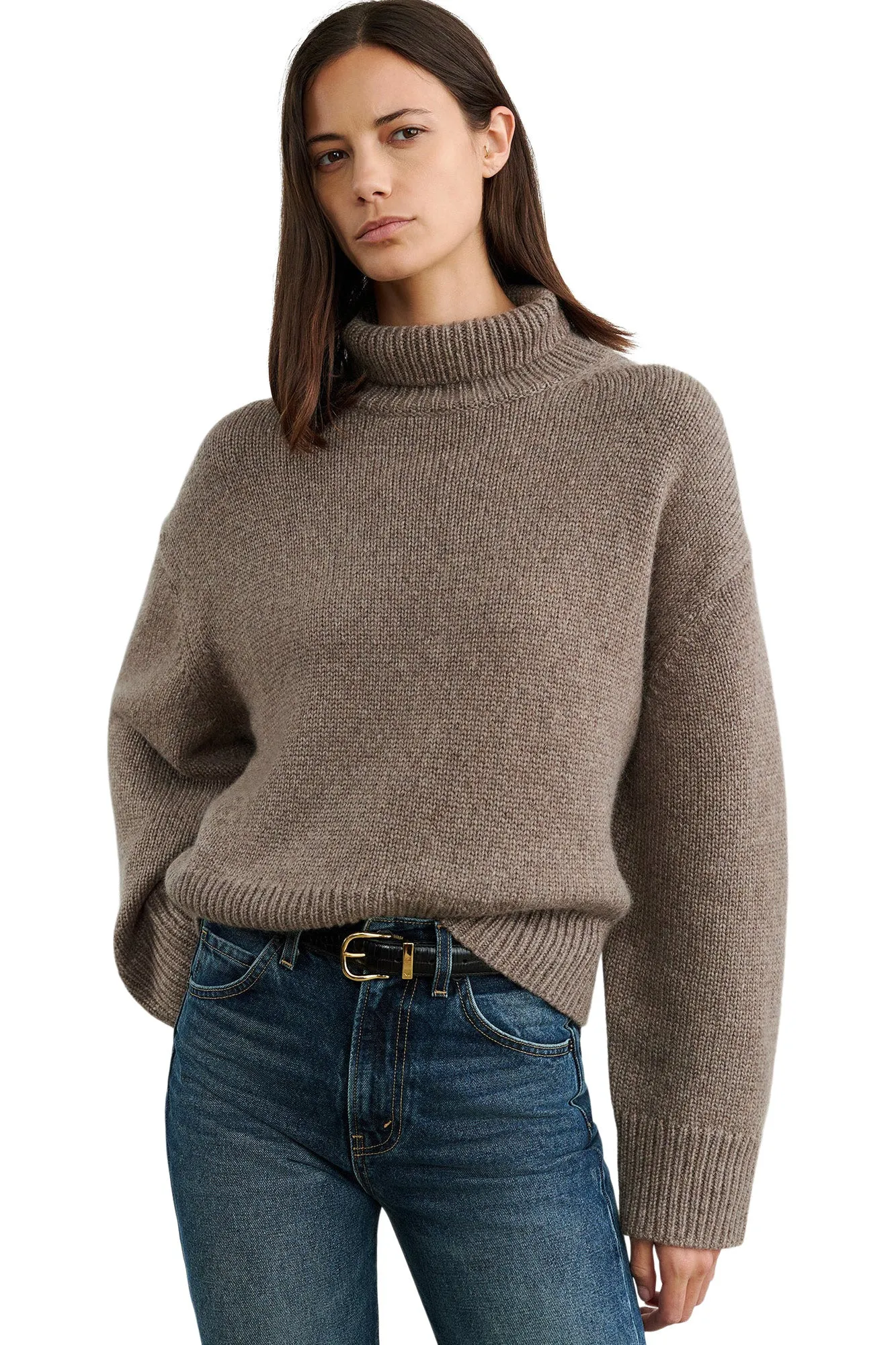 Nili Lotan Tabitha Sweater in Peat Melange