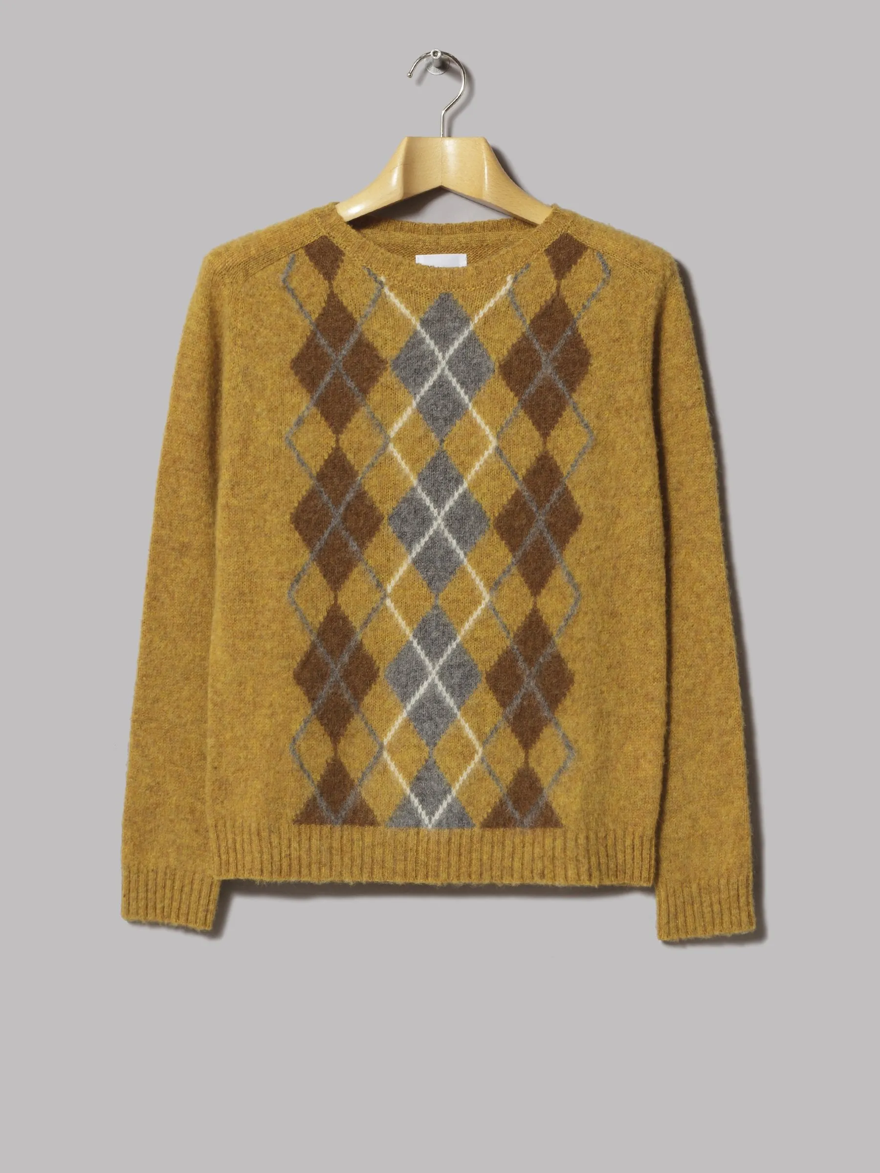 Norse Projects Birnir Brushed Argyle Knit (Montpellier Yellow)