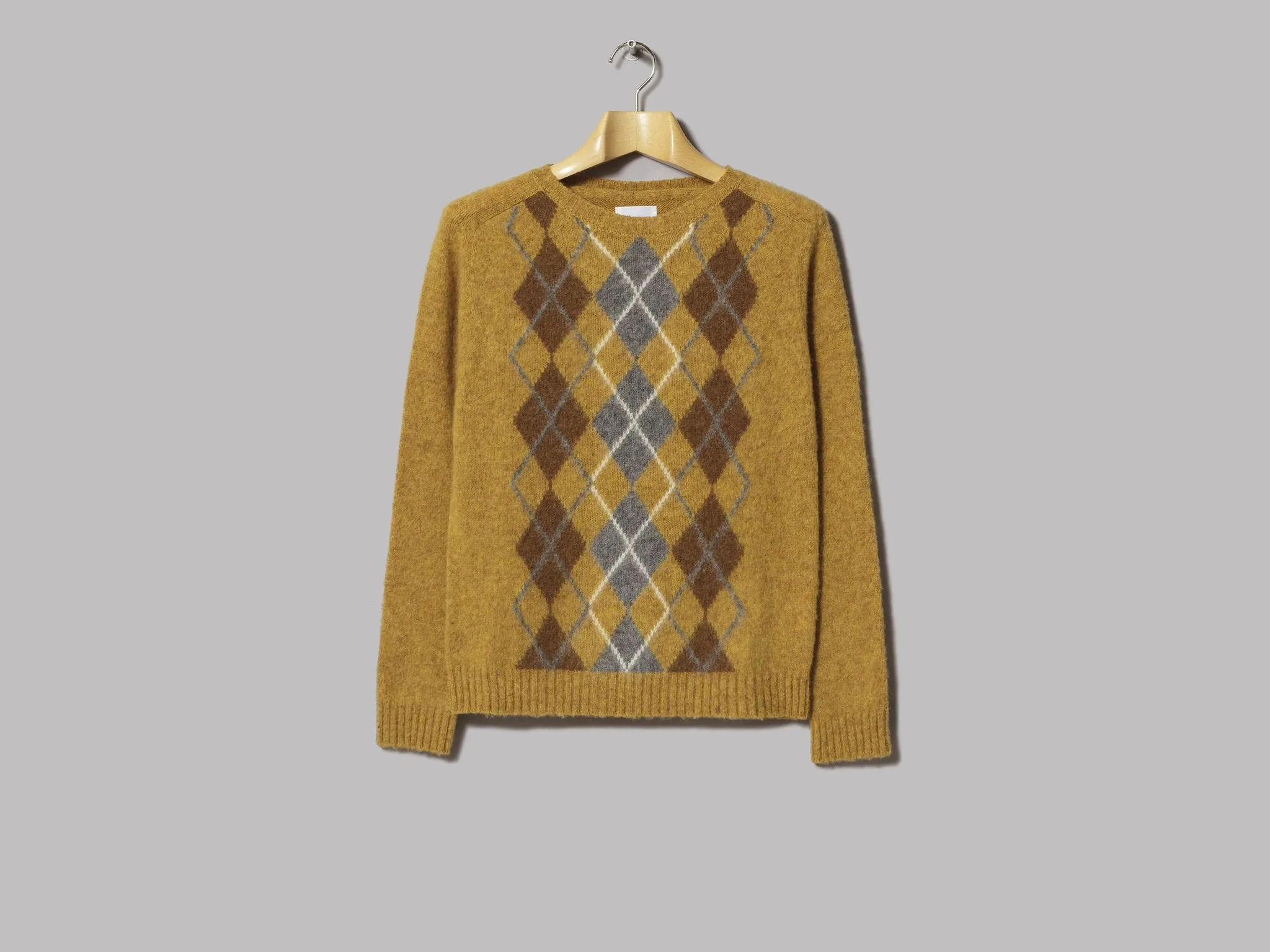 Norse Projects Birnir Brushed Argyle Knit (Montpellier Yellow)