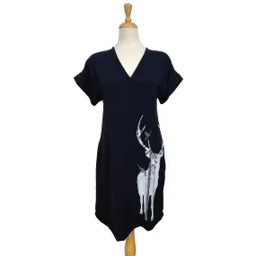 Olivia Dress - Jo the Elk - Navy