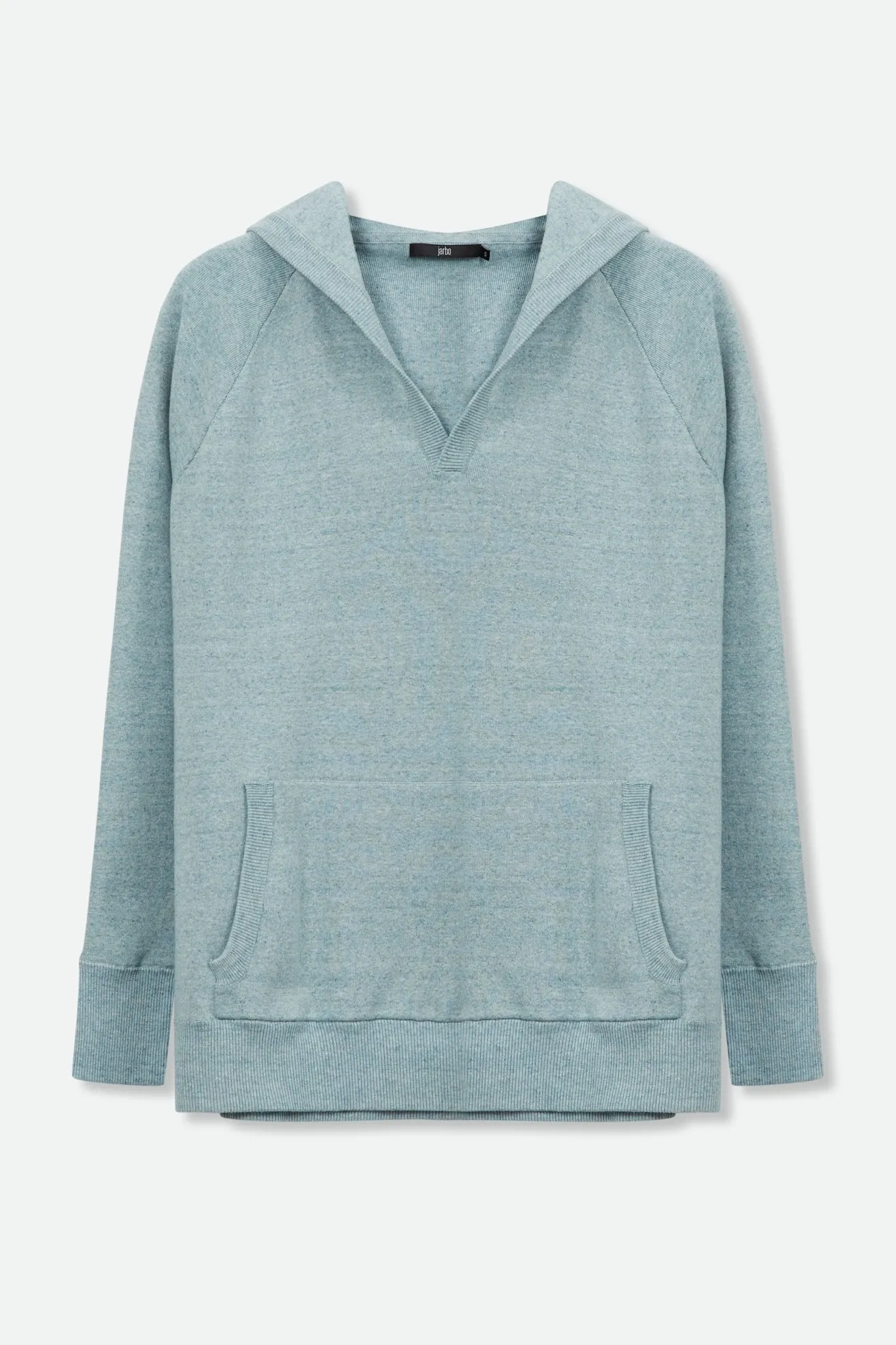 PADMA PULLOVER HOODIE IN DOUBLE KNIT HEATHER PIMA COTTON WITH STRETCH