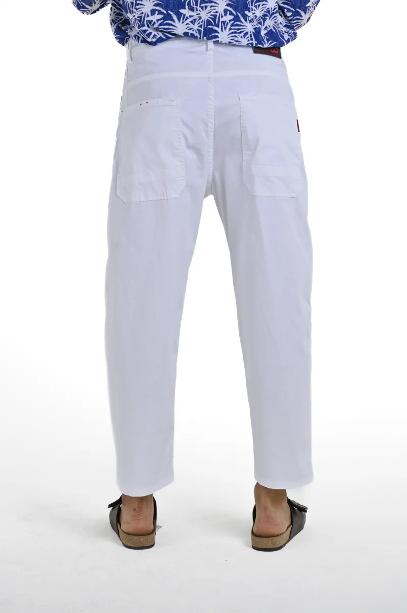 Pantaloni loose King Raso Bianco SS24