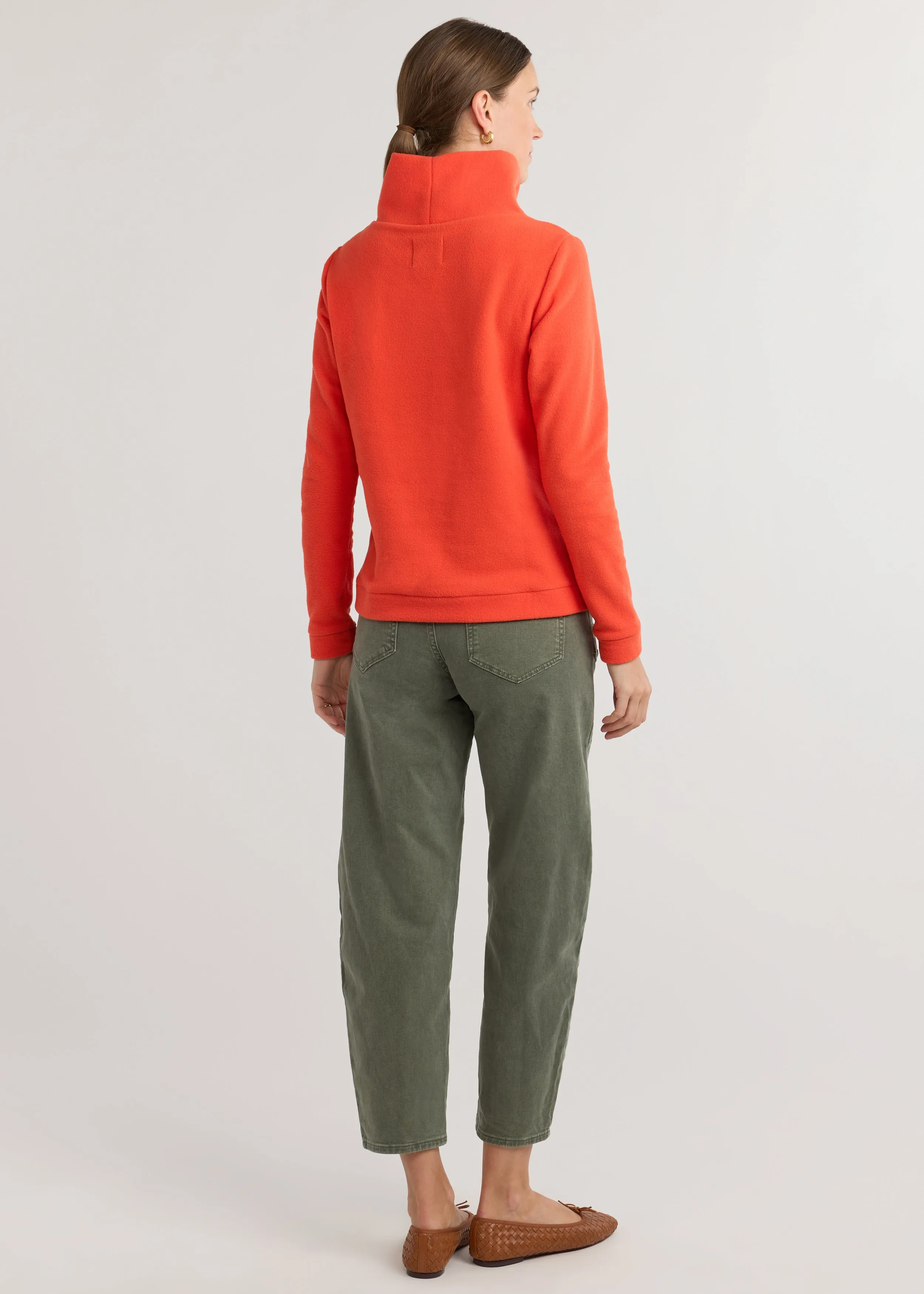 Park Slope Turtleneck in Vello Fleece (Paprika)