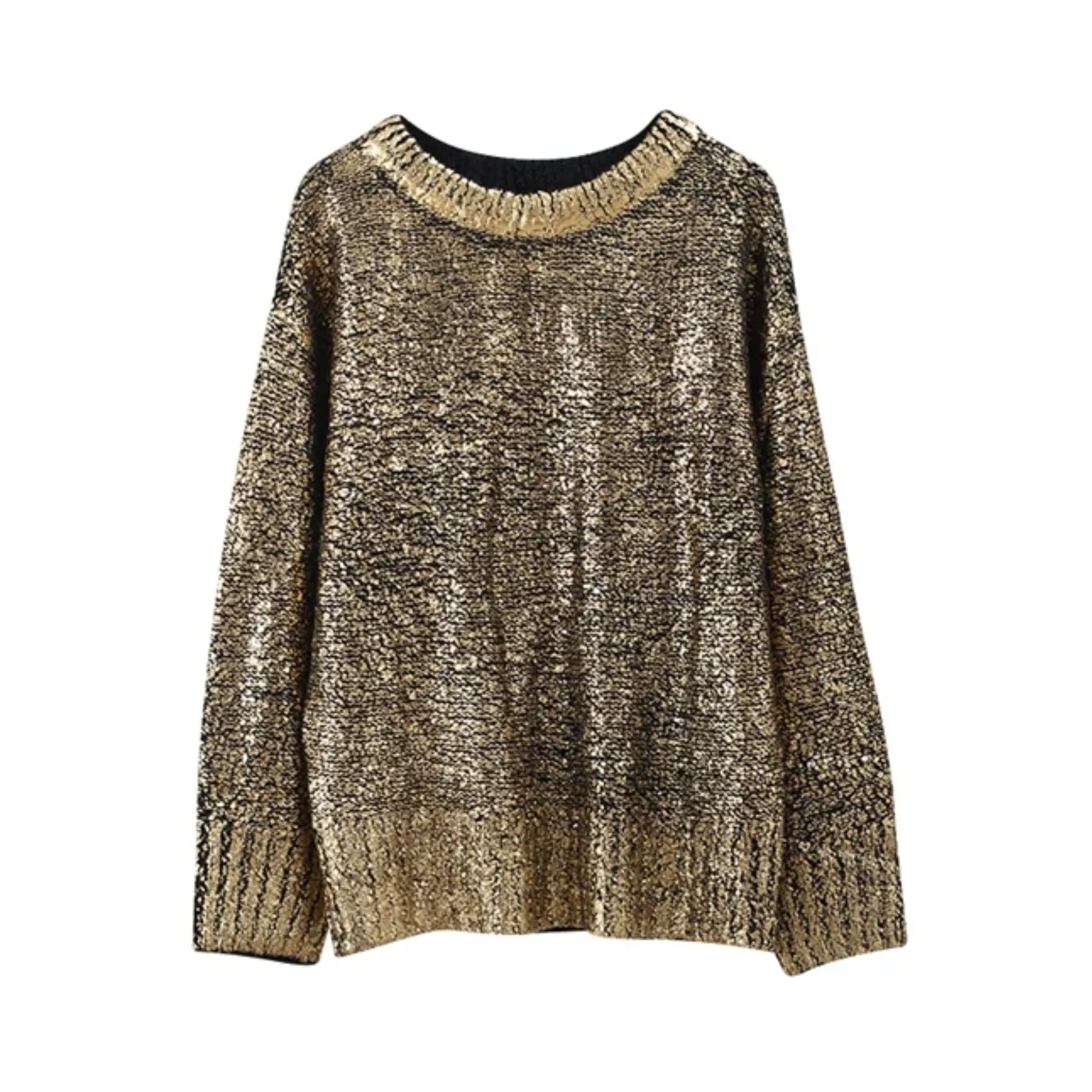 Pre Order:  Metallic Ribbed Edges Sweater