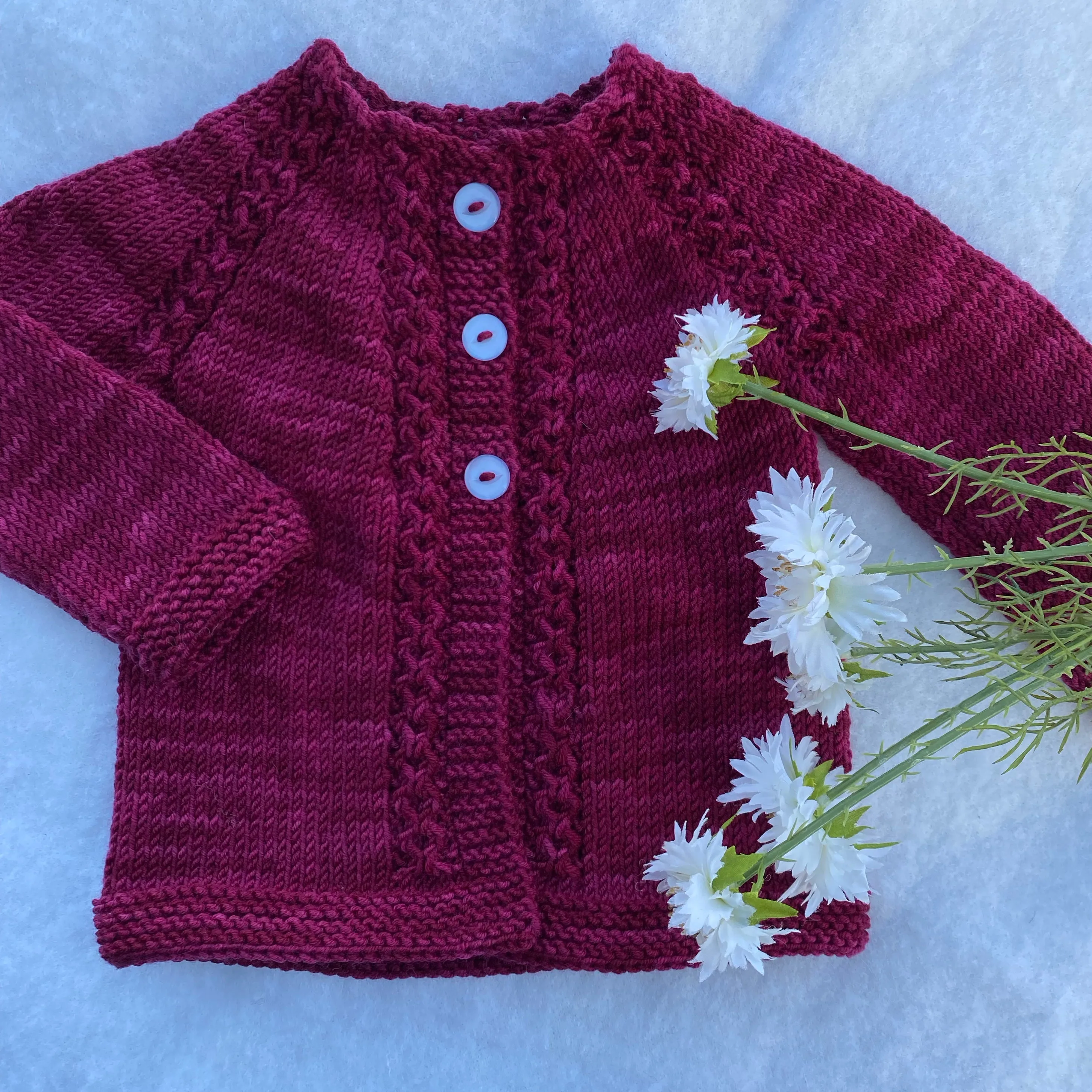 "Falcon" merino baby cardigan