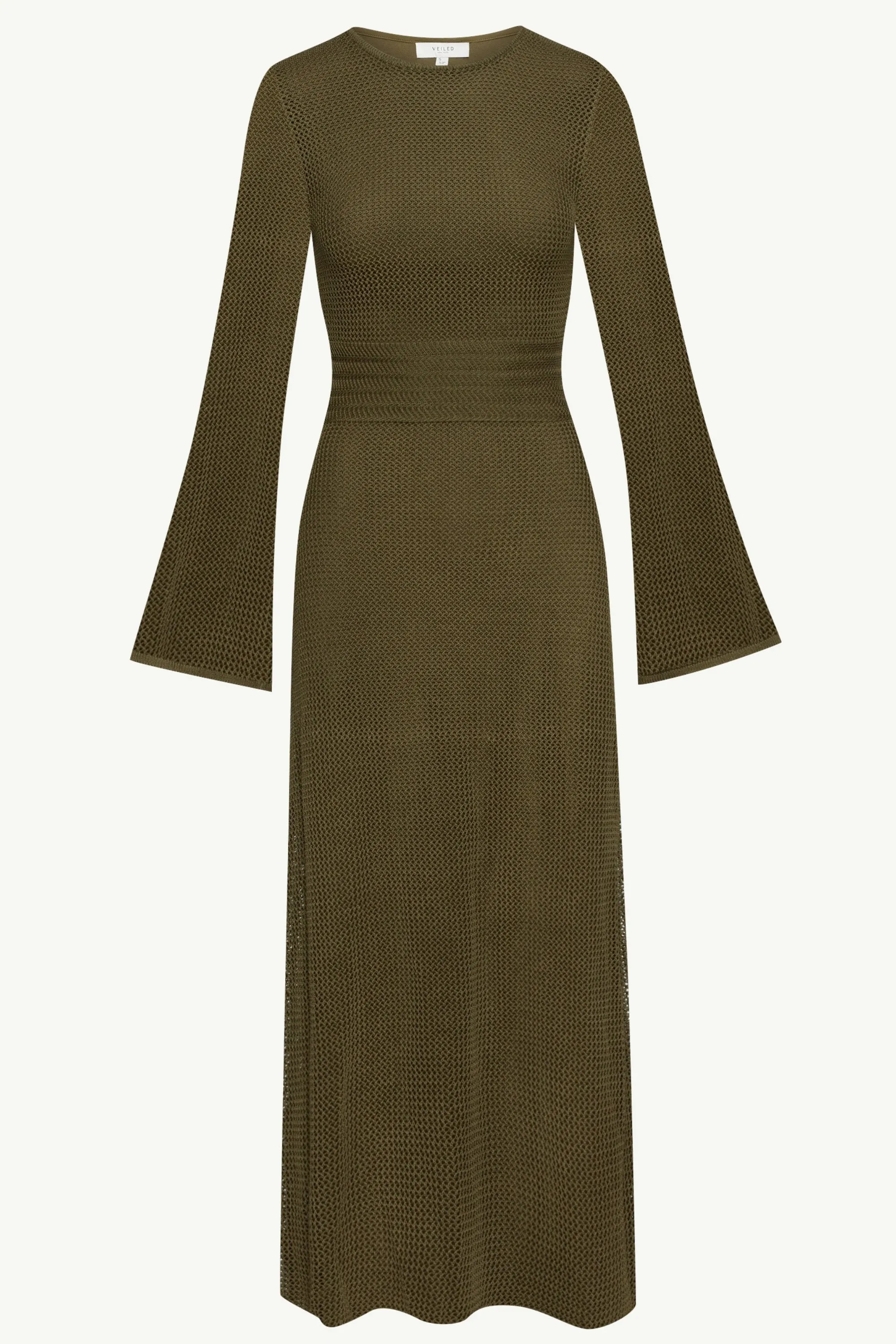 Rachel Crochet Maxi Dress - Dark Olive