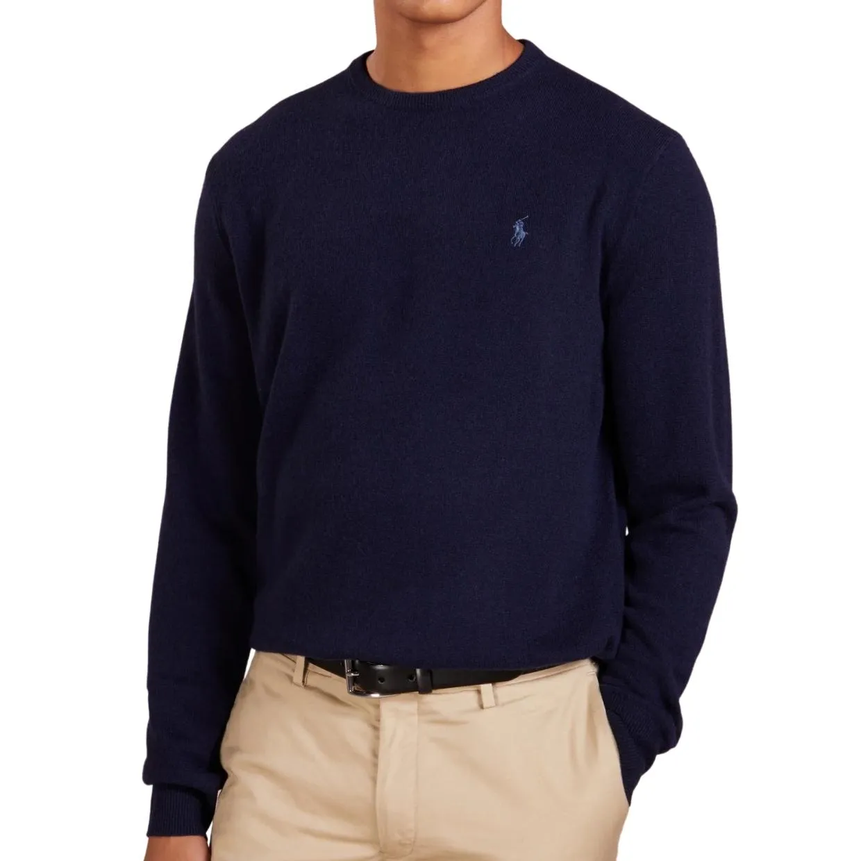 Ralph Lauren Navy Embroidered Logo Jumper