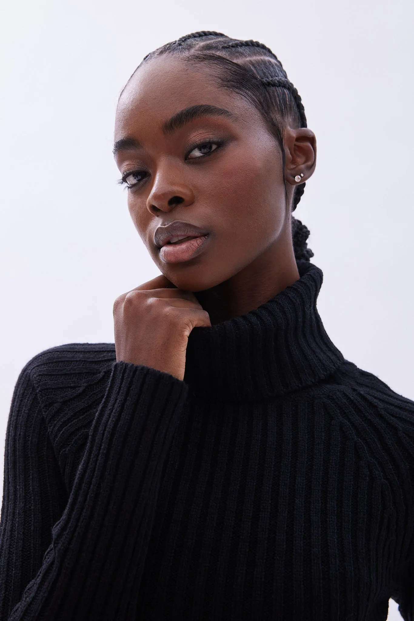 Ribbed Long Sleeve Turtleneck Sweater