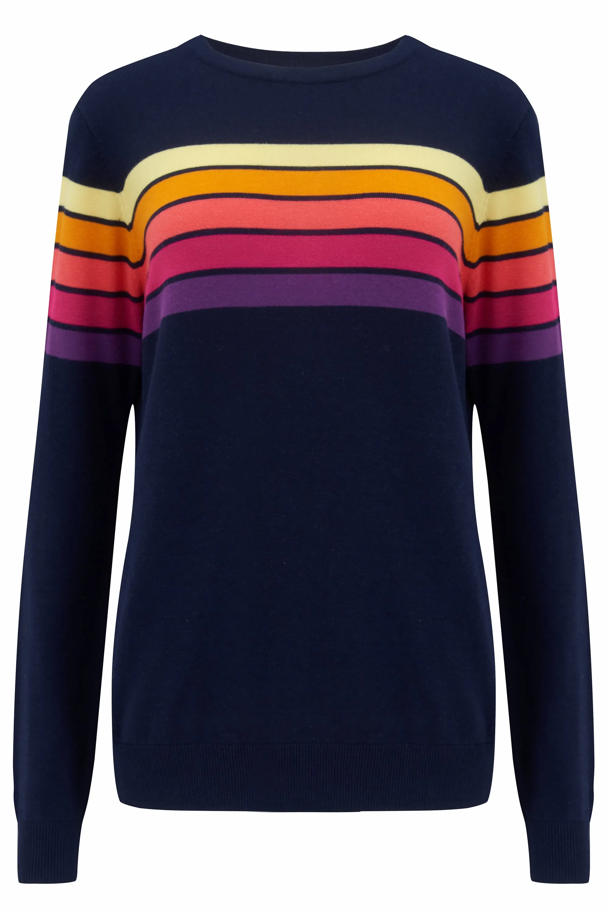 Rita Jumper - Navy, Retro Stripes