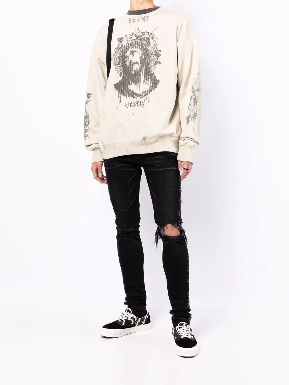 SAINT MXXXXXX JESUS Logo crew-neck Sweatshirt