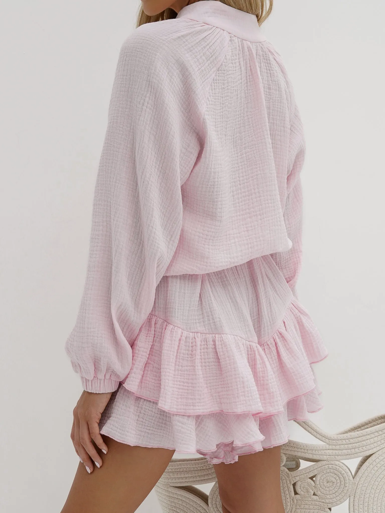 Serinne Cotton Day Blouse | Cloud Pink