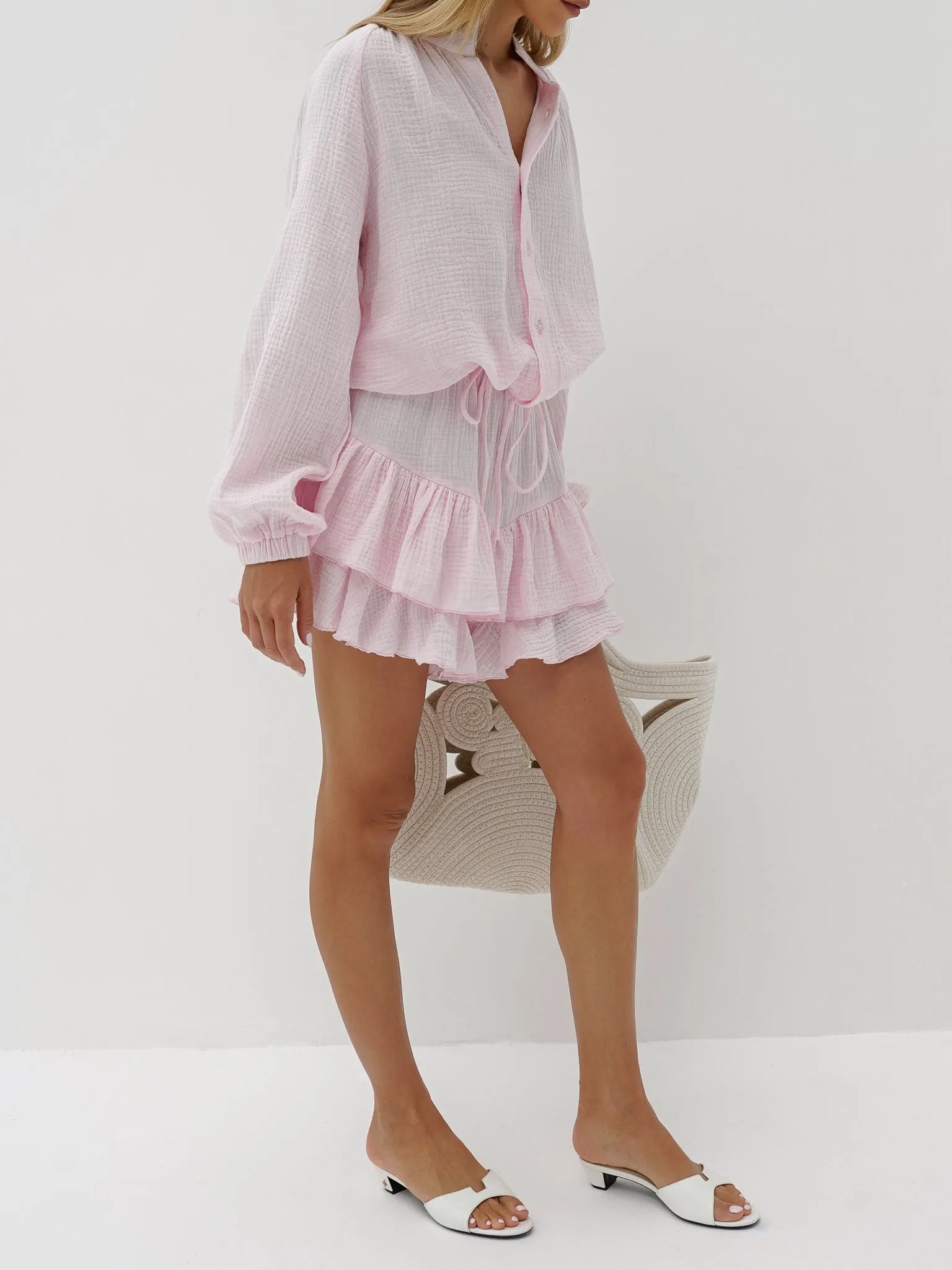 Serinne Cotton Day Blouse | Cloud Pink