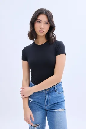 Short Sleeve Crew Neck Bodysuit