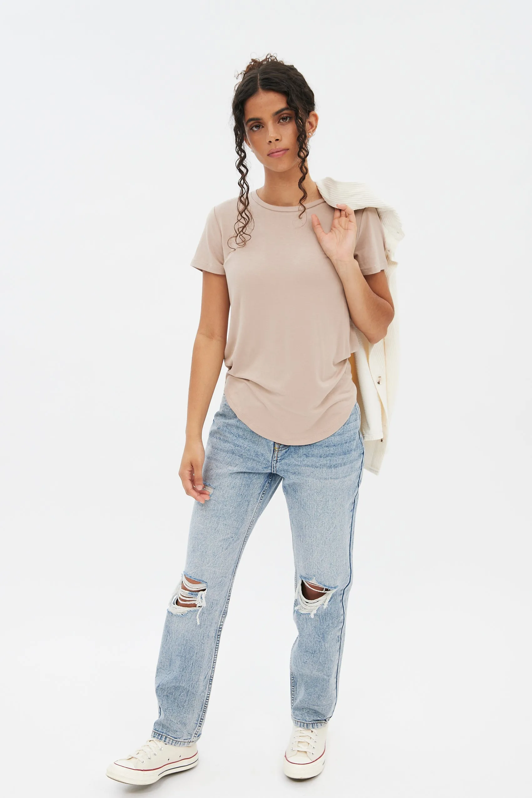 Short Sleeve Crew Neck Relaxed Tee