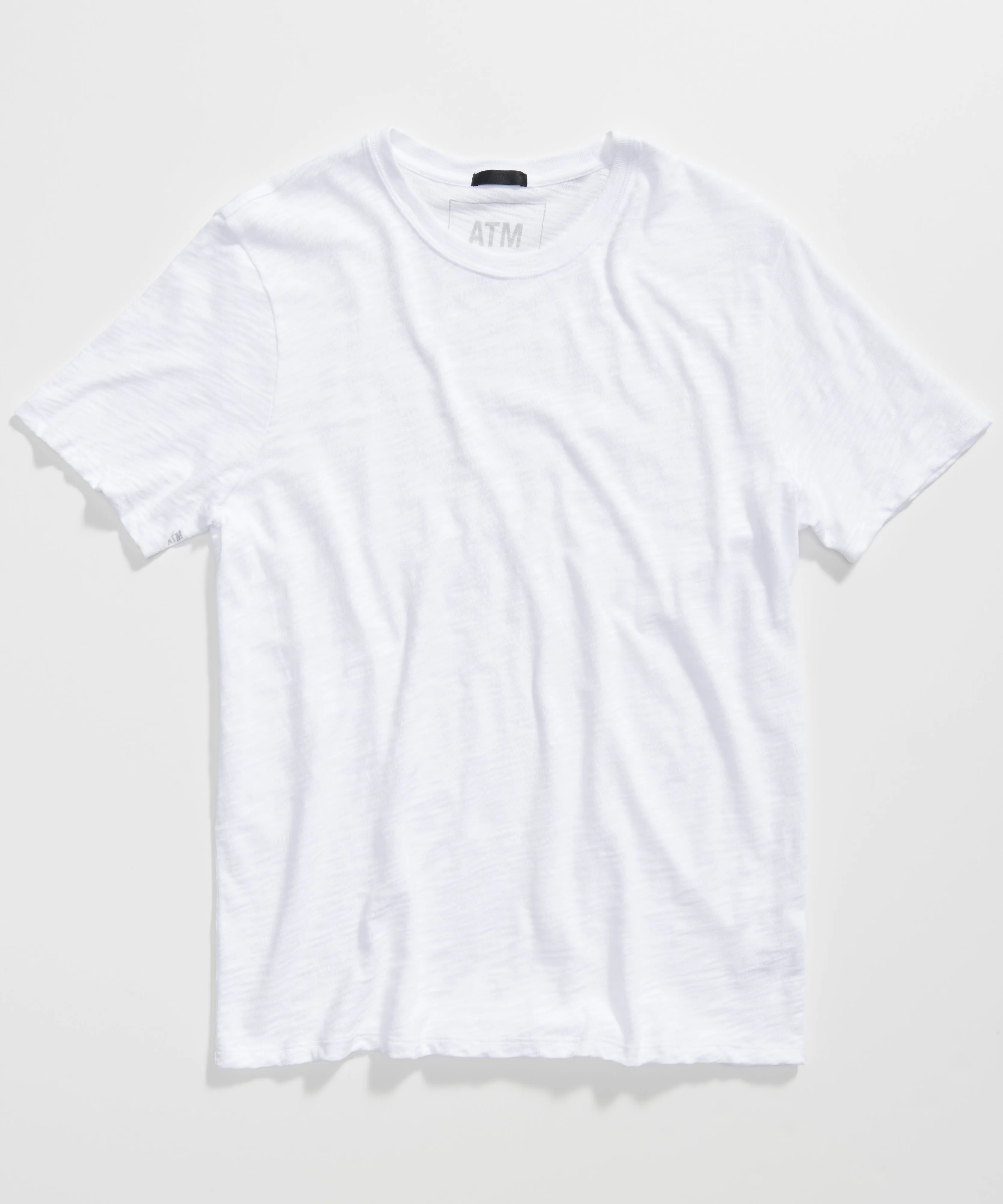 Slub Jersey Crew Neck Tee - White