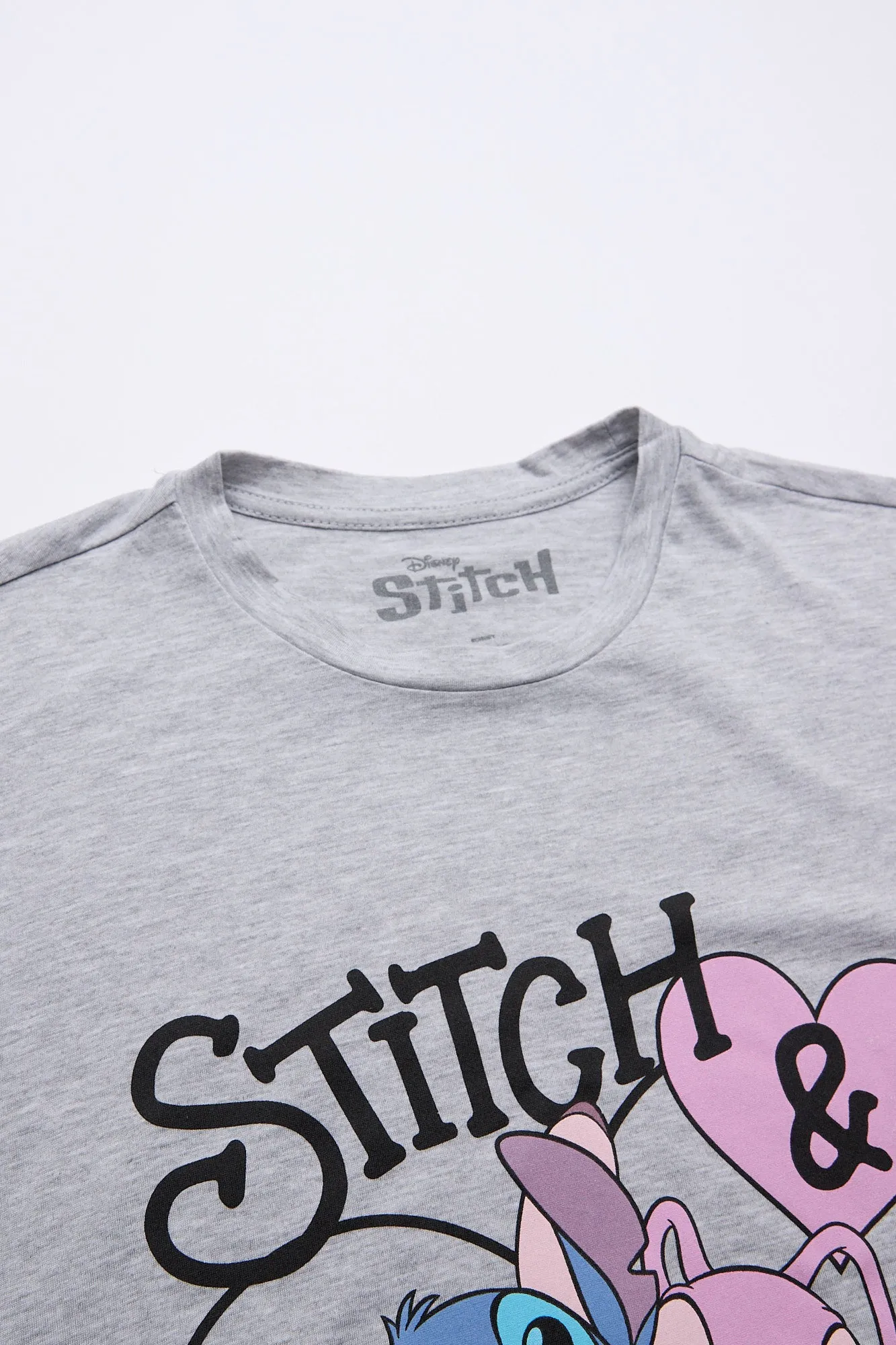 Stitch And Angel Heart Graphic Relaxed Tee