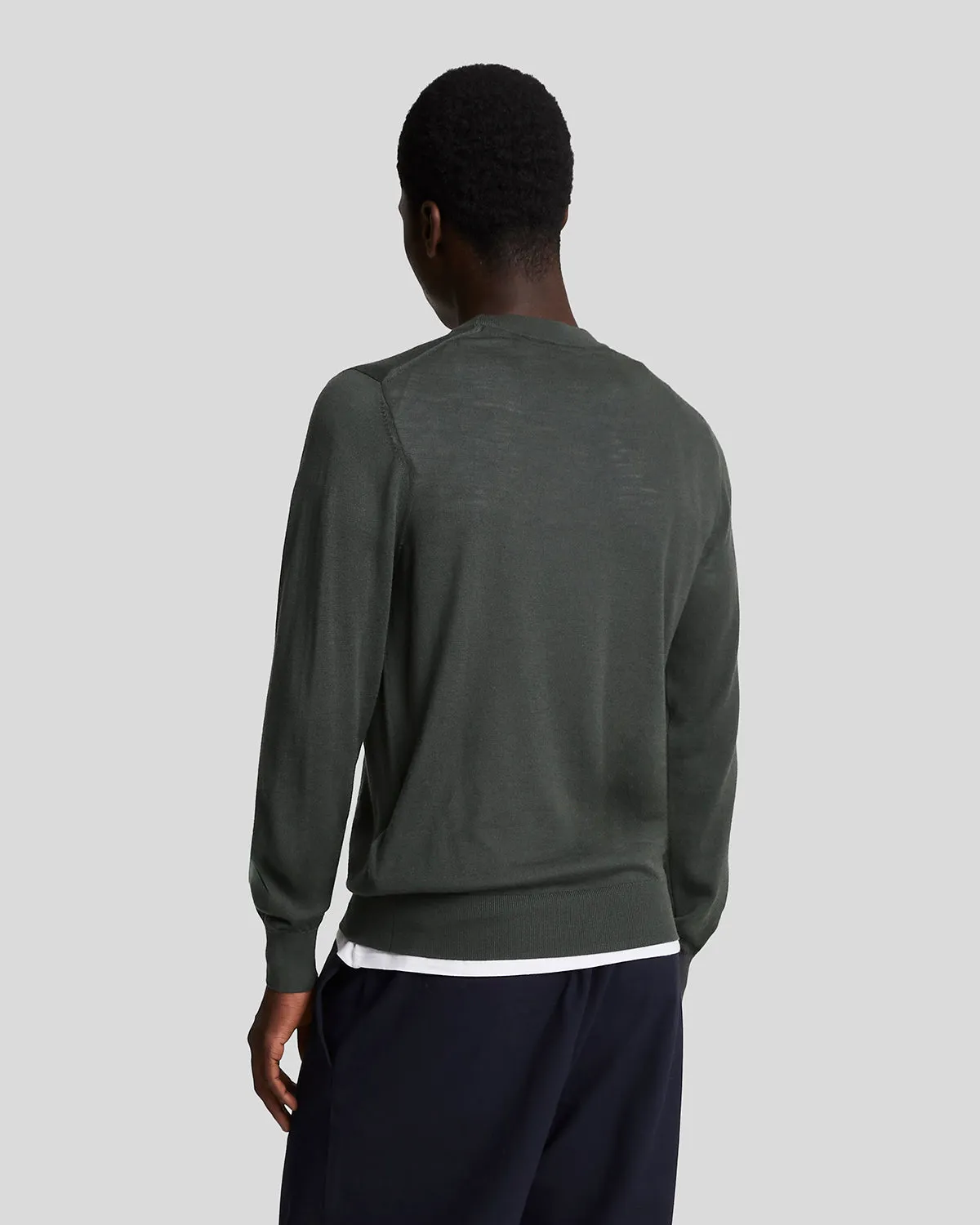 Tonal Eagle Merino Crew Neck Jumper