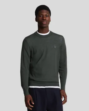 Tonal Eagle Merino Crew Neck Jumper