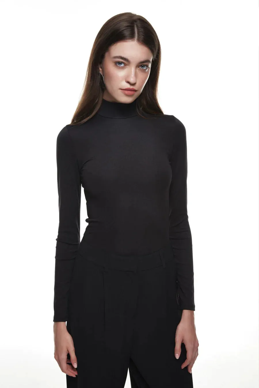 Turtleneck Bodysuit - Black