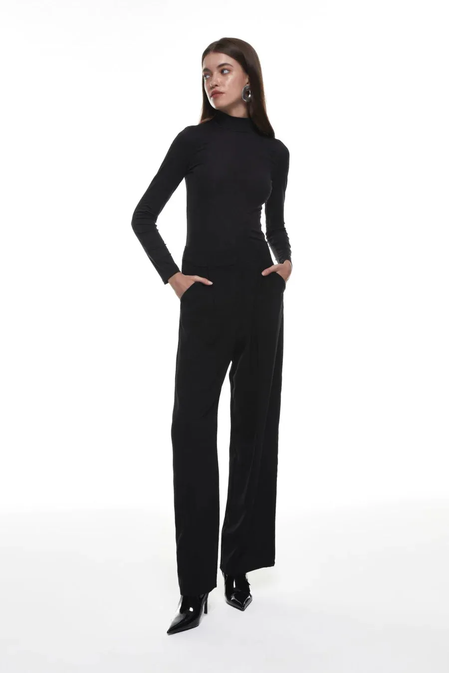 Turtleneck Bodysuit - Black