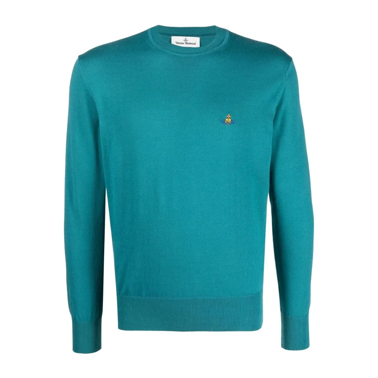 Vivienne Westwood Orb Logo Teal Knitted Sweatshirt