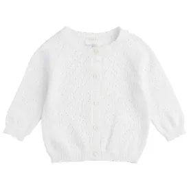 White Poitelle Knit Cardigan