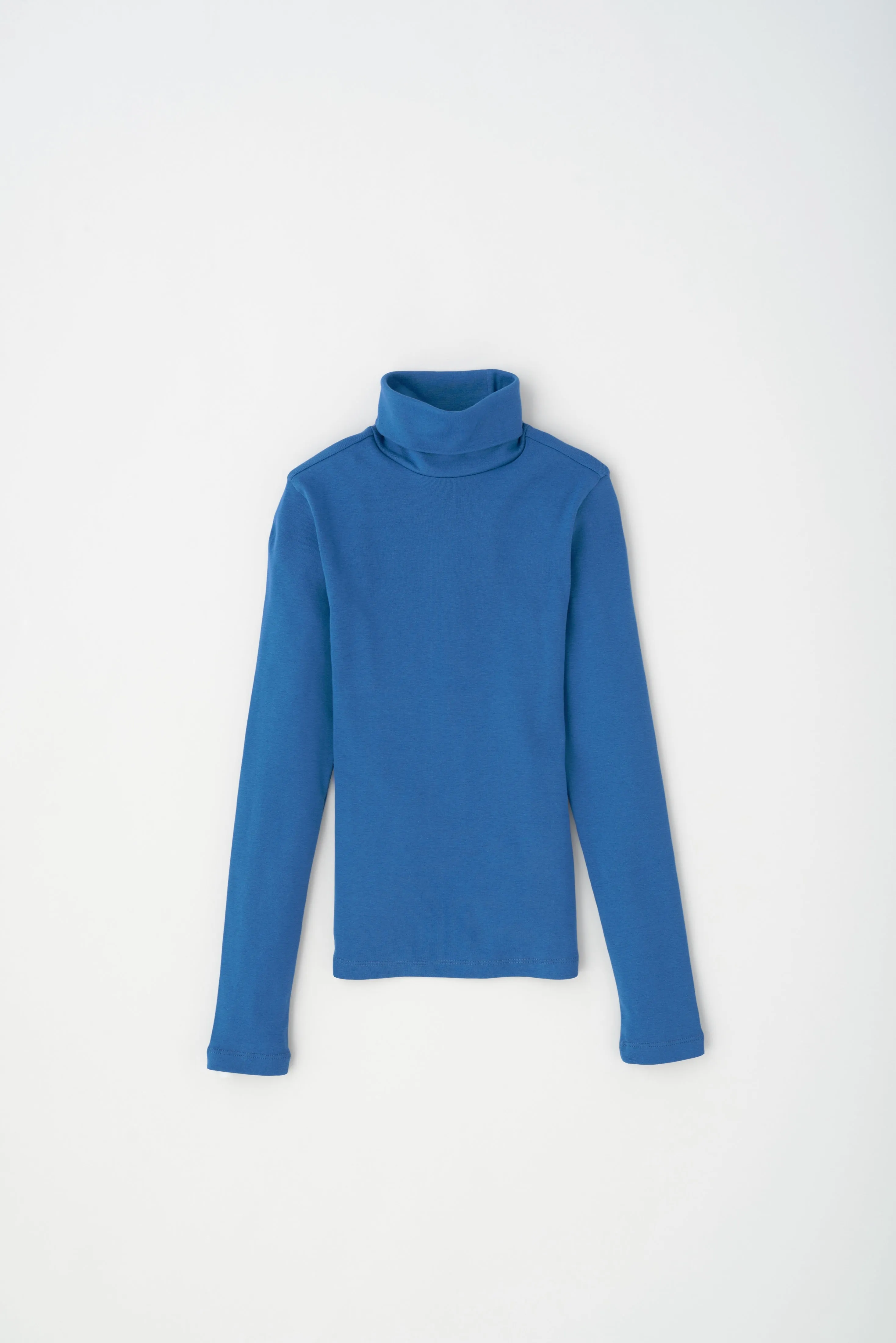 Women's Fitted Turtleneck in Blue Lotus