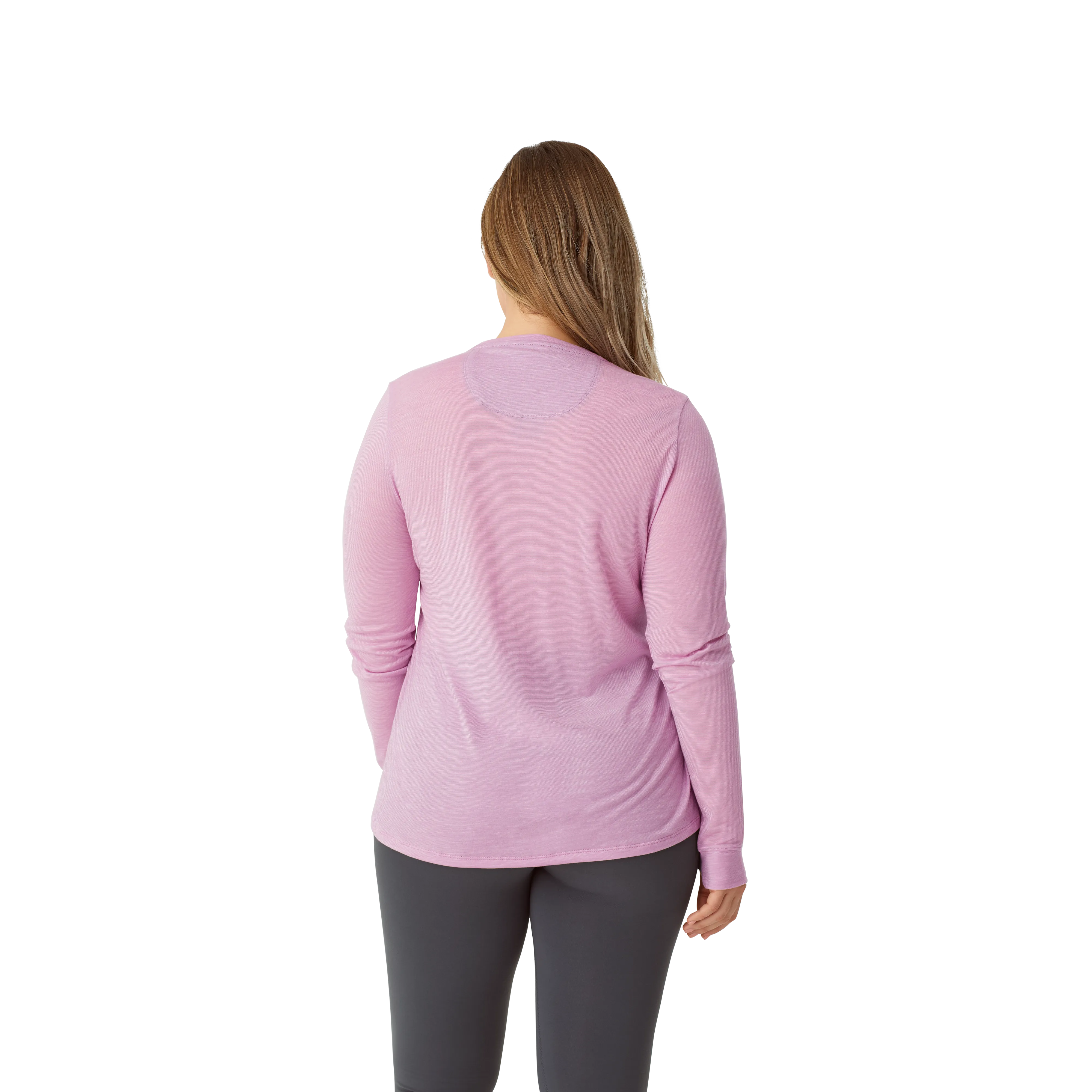 Women's Merino Wool Blend Crew Neck Long Sleeve T-Shirt