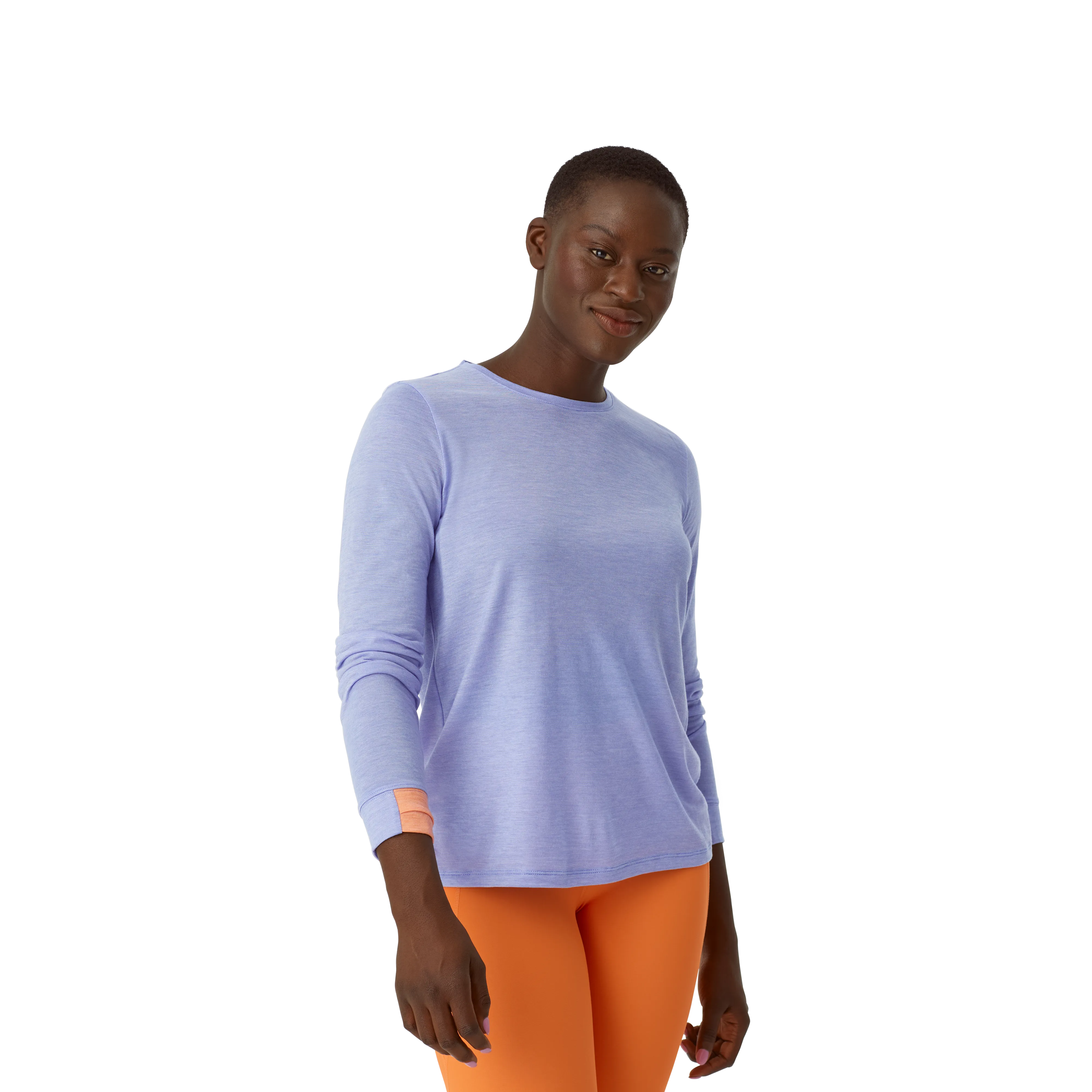 Women's Merino Wool Blend Crew Neck Long Sleeve T-Shirt