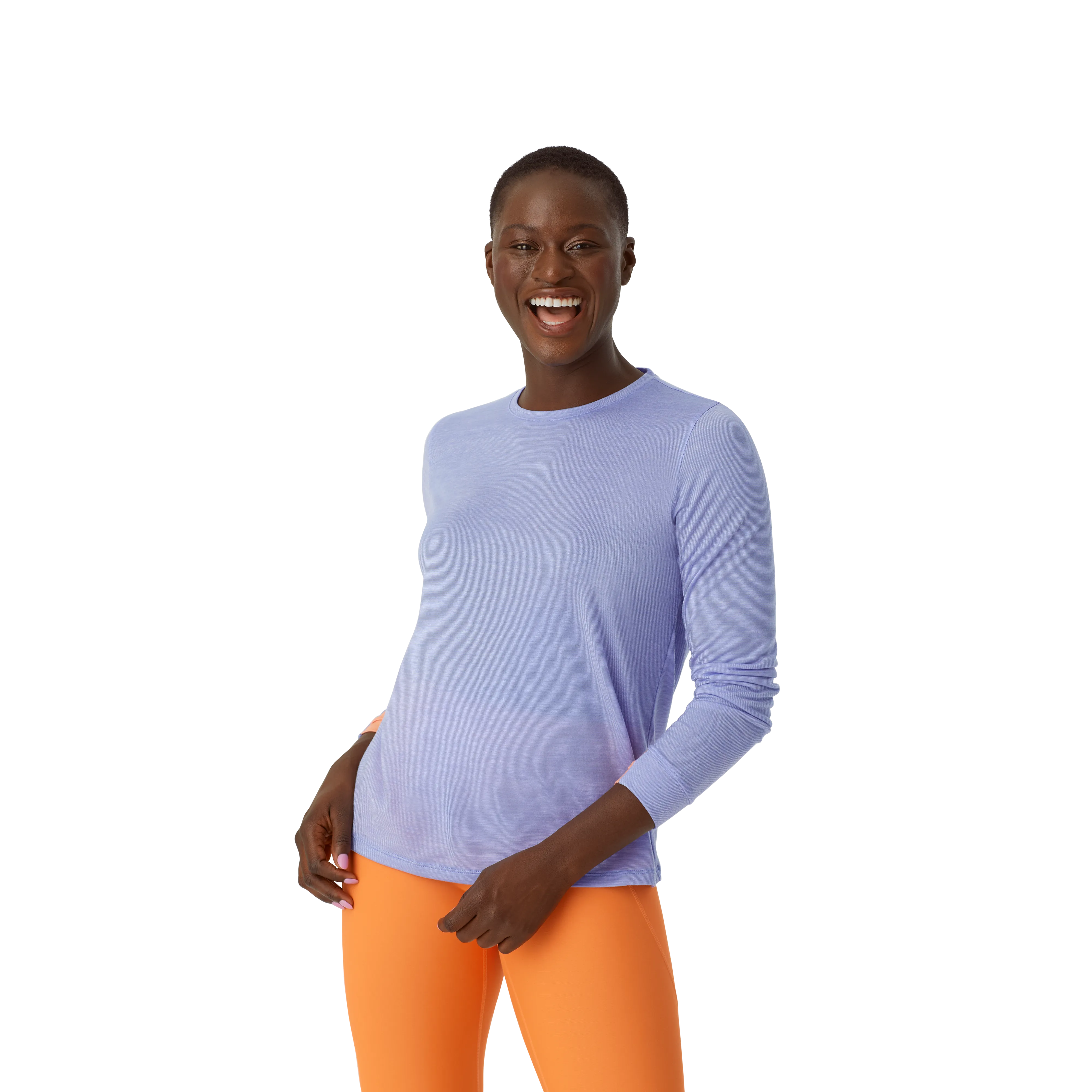 Women's Merino Wool Blend Crew Neck Long Sleeve T-Shirt