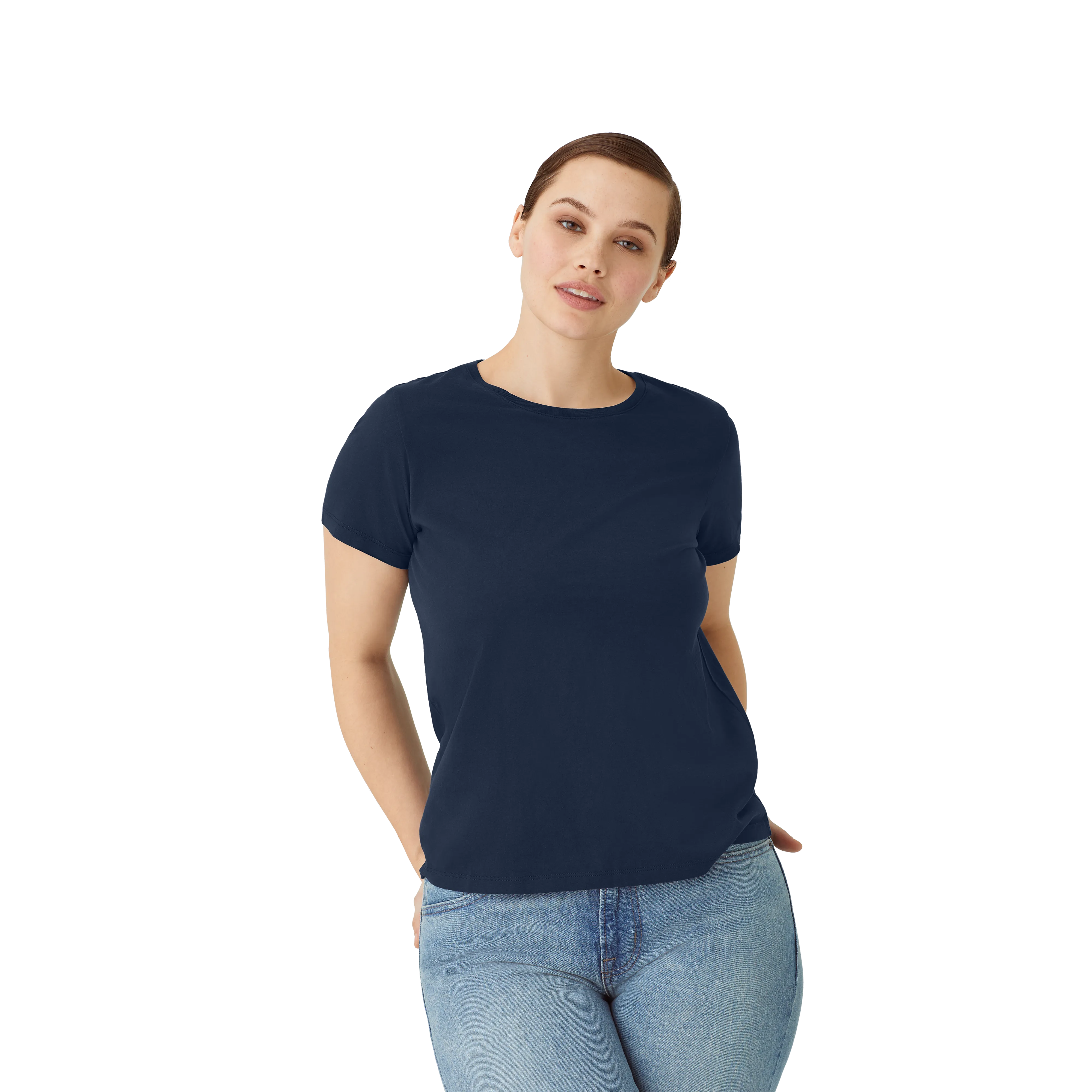 Women's Pima Cotton Crew Neck T-Shirt 3-Pack