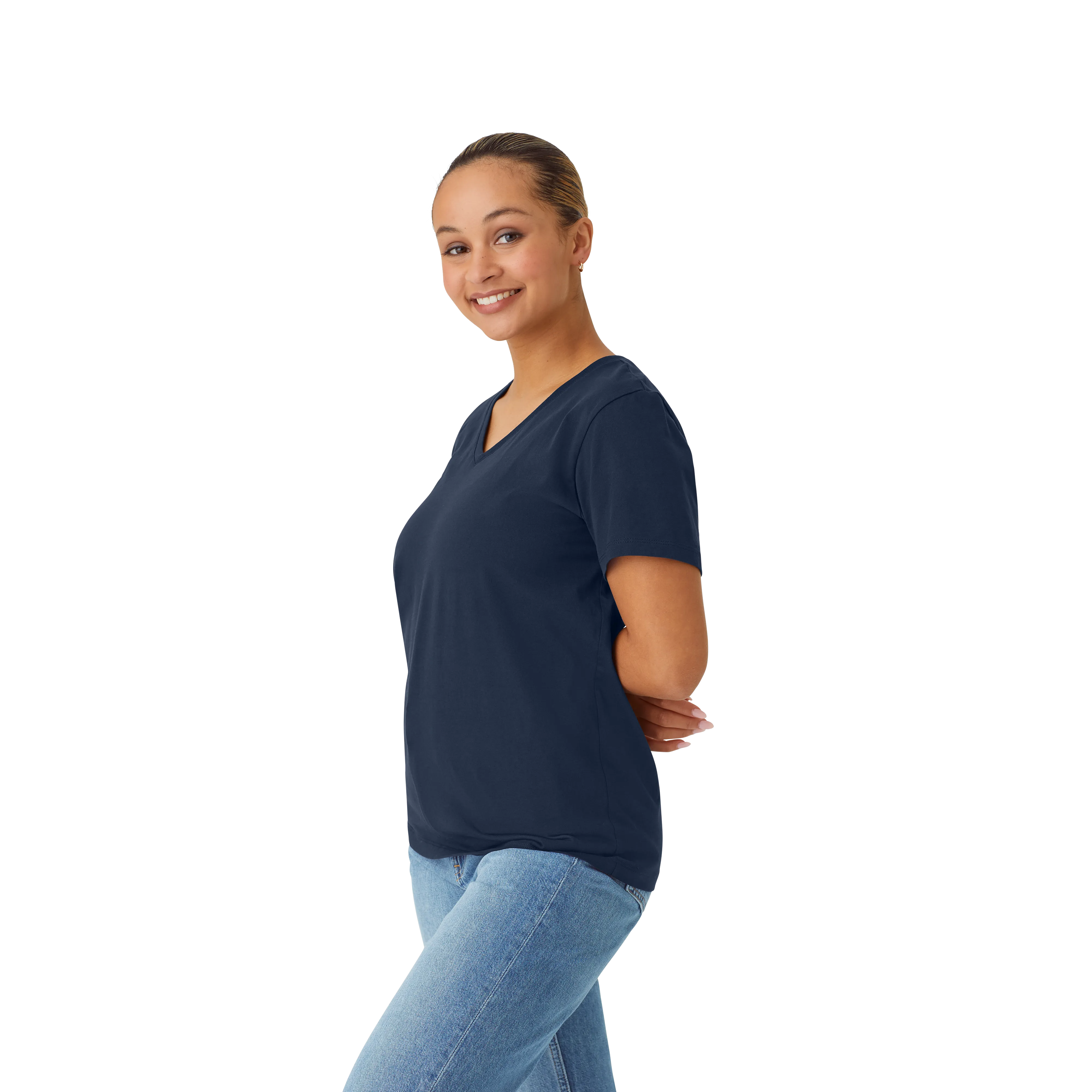 Women's Pima Cotton V-Neck T-Shirt 3-Pack